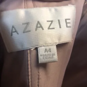 Azazie sz A4 tan long formal dress thumbnail 3