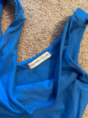 Sincerely Jules Blue Crop Top thumbnail 2