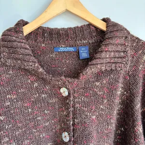 90s Vintage Wind River Cardigan Sweater M/L Pearl Button Grandma Cottage Boho thumbnail 4