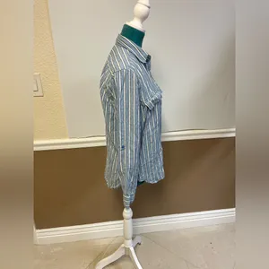 Babaton Striped Long Sleeve Button Tunic‎ Shirt – XS – Aritzia thumbnail 6
