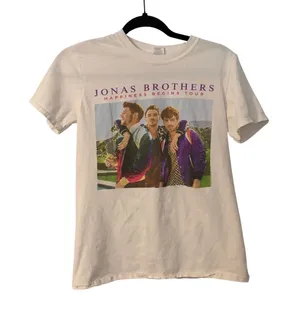 Gildan Jonas Brothers‎ Happiness Begins Tour 2019 White Graphic T-Shirt Small thumbnail 1