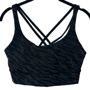 Lululemon Lunar New Year Energy Longline Sports Bra‎ Black Leopard Athletic 12 thumbnail 3