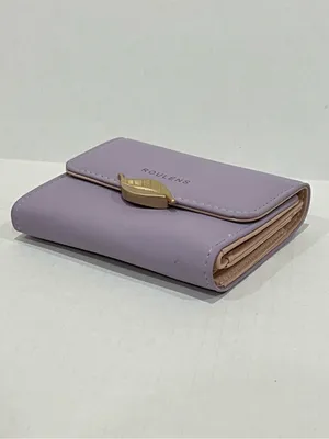 Roulens Lavender Purple RFID Blocking PU Leather Leaf Pendant Card Holder Wallet thumbnail 8