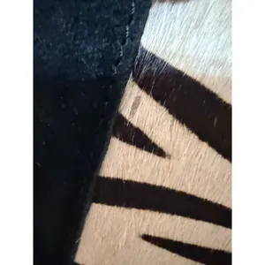 Jane Marie Zebra Haircalf Suede Tote Bag Black Animal Print thumbnail 7