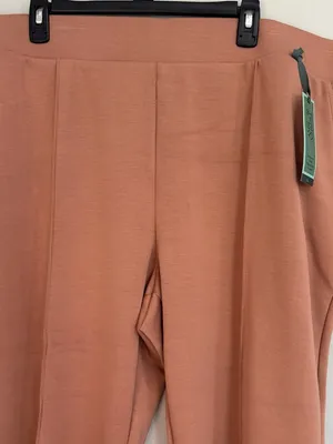 Terra & Sky Cropped Ponte Knit Pants in Dusty Rose size 2x thumbnail 2