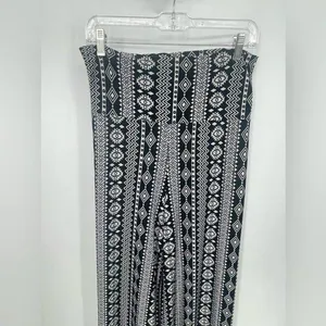 Joyce, Lesslie wide leg pants, size‎ large, black, and white thumbnail 2