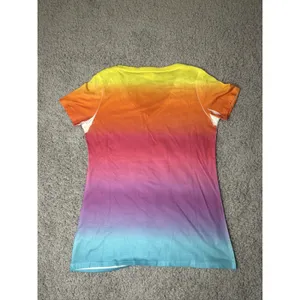Alabama Crimson Tide Women's Large Rainbow Ombre Tie Dye V-Neck T-Shirt thumbnail 5