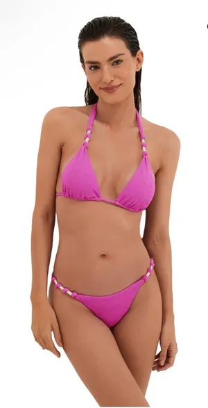 VIX Paula Halter Bikini SET, Size Small, $212 Pink thumbnail 1