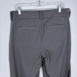 American Eagle Baggy Flare Trouser Grey Flat Front Office Business Casual 10 thumbnail 7
