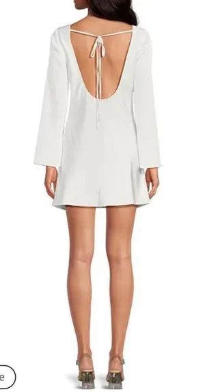 Gianni Bini White Longsleeve Back Dress thumbnail 1