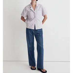 Madewell Garment Dyed Checkerboard Button Up Shirt NL027 Dusty Lavender Size XXL thumbnail 12