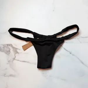 NWT Skims Signature Swim Ruched Thong Bikini Bottom thumbnail 2