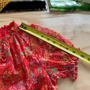 We're All‎ Pretty Girls Boho Summer Floral Elastic Waist Mini Dress Red Small thumbnail 12