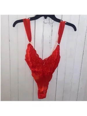 Free People HAH Cheap and Cheerful Bodysuit Blood Orange Size XS thumbnail 4