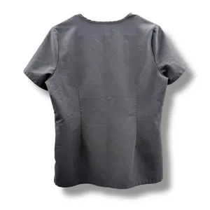 FIGS Scrub‎ Top Women's Small Charcoal V Neck Medical Uniform Pocket thumbnail 2