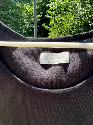 Aritzia Black Ribbed VERY Cropped Tank Top thumbnail 3