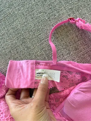 Aerie Real‎ Good Pink Floral Lace Bralette V-Neck Adjustable Straps Size S thumbnail 3