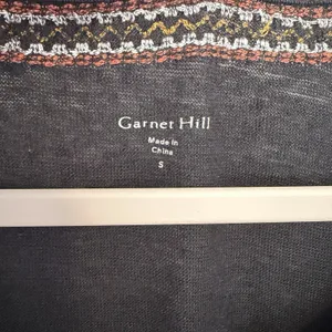 Garnet Hill Tunic Dress 100% Organic Linen Black Embroidered Loose Flowy Boho S thumbnail 3