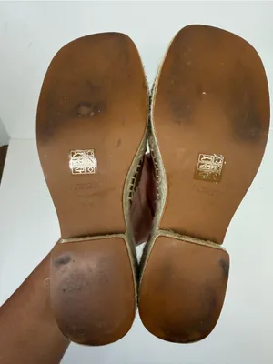 J.Crew Women’s Tan Leather Espadrille Block Heel Mule Sandals. Size: US 7.5 thumbnail 7