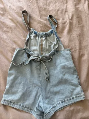 Aerie Denim Shortalls thumbnail 1