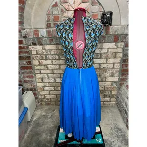 Dress formal midi dress blue green sheer skirt balletcore thumbnail 8
