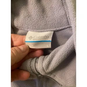 Womens Columbia grey soft fleece half zip hoodie size Large thumbnail 5