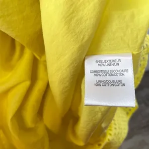 Belle Badgley Mischka Dailey Eyelet Linen Shirt Dress in‎ Yellow Size 0 thumbnail 9