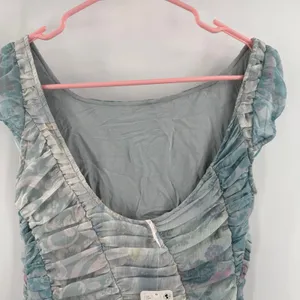 FREE PEOPLE Dress Size 2 Heart to Heart Midi Fairy Ocean Blue Ruched Flowy NWT thumbnail 10