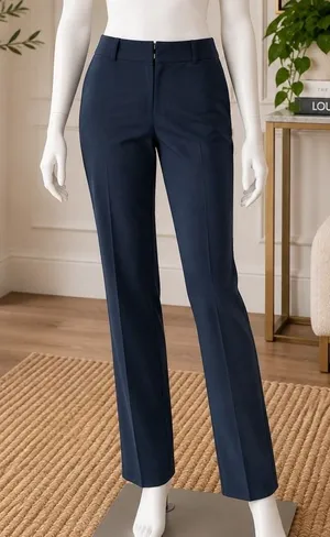 Michael Kors Navy Straight Leg Dress Pants Career Trousers Size 14 thumbnail 1