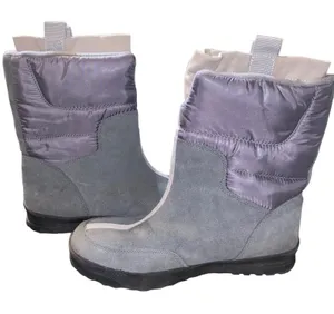 Lands’ End Winter Snow Commuter Boots insulated 406465 womens sz 9B grey purple thumbnail 1