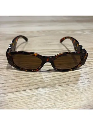 Leopard Print Sunglasses With Gold Accents Brown thumbnail 5