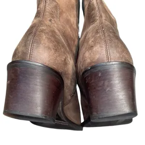 Diba Nubuck Leather Mid Calf Square Toe Western Boots Distressed Boho Festival 9 thumbnail 14