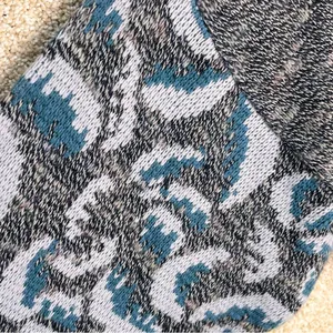 Vintage wool blend Made in Italy sweater sz large fleur-de-lis 80s 90s fisherman thumbnail 4