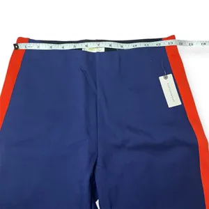 NWT Maeve Anthropologie The Margot Navy Red Side‎ Stripe Flare Pants Sz Small thumbnail 9