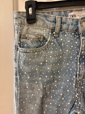 ZARA Pearl Wide Leg Jeans thumbnail 3