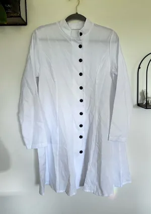 Halloween Lab Coat w/ Beaker Set White Button Down Long Sleeve Costume thumbnail 1