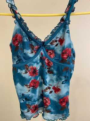 blue floral tank thumbnail 2