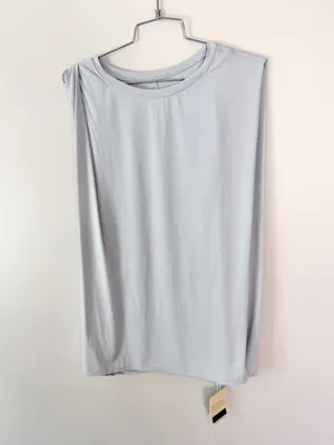 Halara Plus Size Round Neck Cool Touch Yoga Tank Top Frost Veil Grey 2X NWT thumbnail 3
