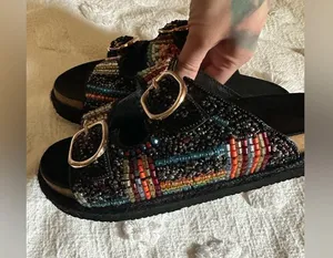 The Viral House Of Harlow 1960 Beaded Buckle Sandals thumbnail 5