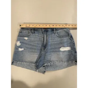 Hollister High Rise Shorts Women 29* Curvy Mom 100% Cotton Travel Vacation thumbnail 4