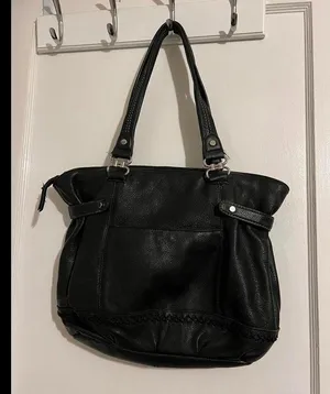Stylish Black Leather Tote Bag by The Sak thumbnail 3