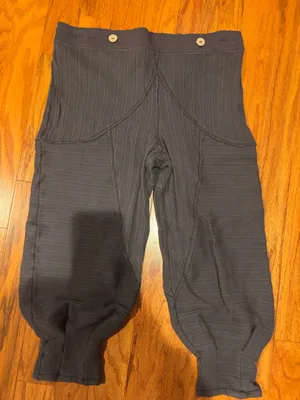 Free People boho chic intimate lounge wear barrel joggers lounge pants grey ribbed color Size XS oversized fit #freepeople #lounge #boho #intimates thumbnail 2