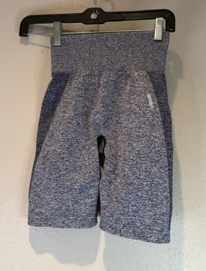 Gymshark Vital Seamless Workout Biker Shorts - Blue Marl Size Small thumbnail 1