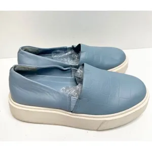 Vince Camuto Slip On Sneakers Platform Leather Casual Blue Shoes Size‎ 7 thumbnail 3