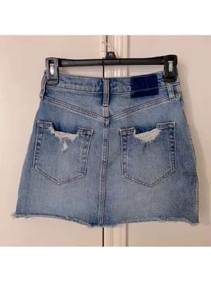 Abercrombie & Fitch Ultra High Rise Denim Mini Skirt. Size 0/25. thumbnail 6