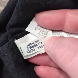 Aerie Offline Black Seamless Crop Top Size XS thumbnail 8