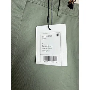 NWT Theory Boyfriend Pant in Faded Army Casual Twill Sz. 6 thumbnail 4
