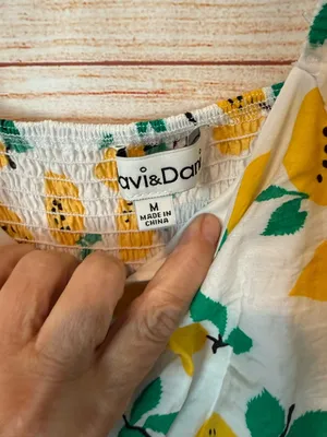DAVI & DANI White Lemon Print Puff Sleeve Dress thumbnail 3