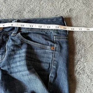 American Eagle Booty Shorts Jean‎ Cut Off Frayed Medium Wash Size 4 Stretch thumbnail 6