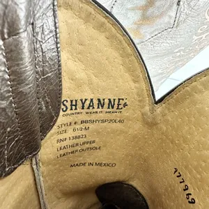 Shyanne Women's Lola Western Boot Size 6.5 Leather Metallic Point Toe thumbnail 8